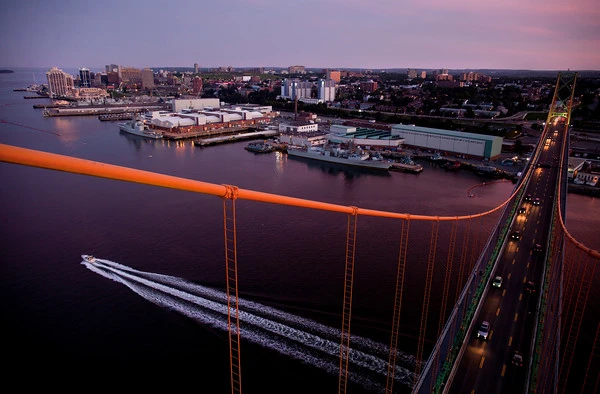 Halifax from the MacDonald Bridge for Progress Magazine.